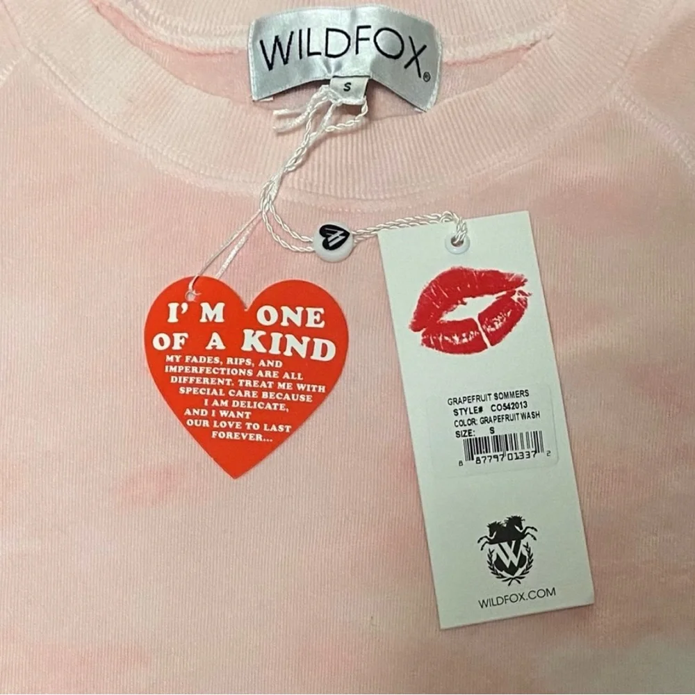 NWT WILDFOX GRAPEFRUIT SOMMERS INTENTIONALLY DISTRESSED SWEATSHIRT SZ SMALL - Picture 14 of 14